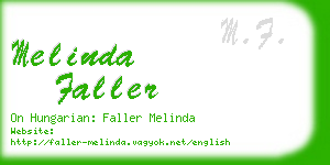 melinda faller business card